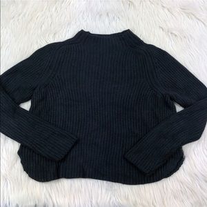 Black cropped mock neck American Apparel sweater